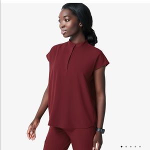 FIGS burgundy scrub set